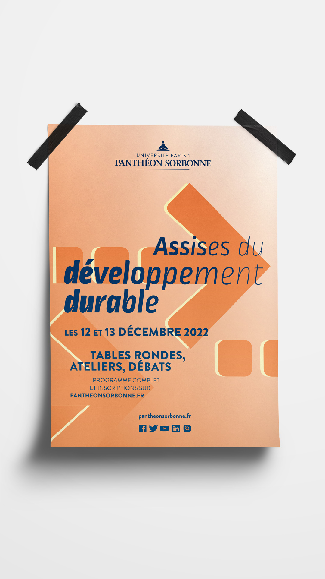 Affiche. Texte : Assises du développement durable