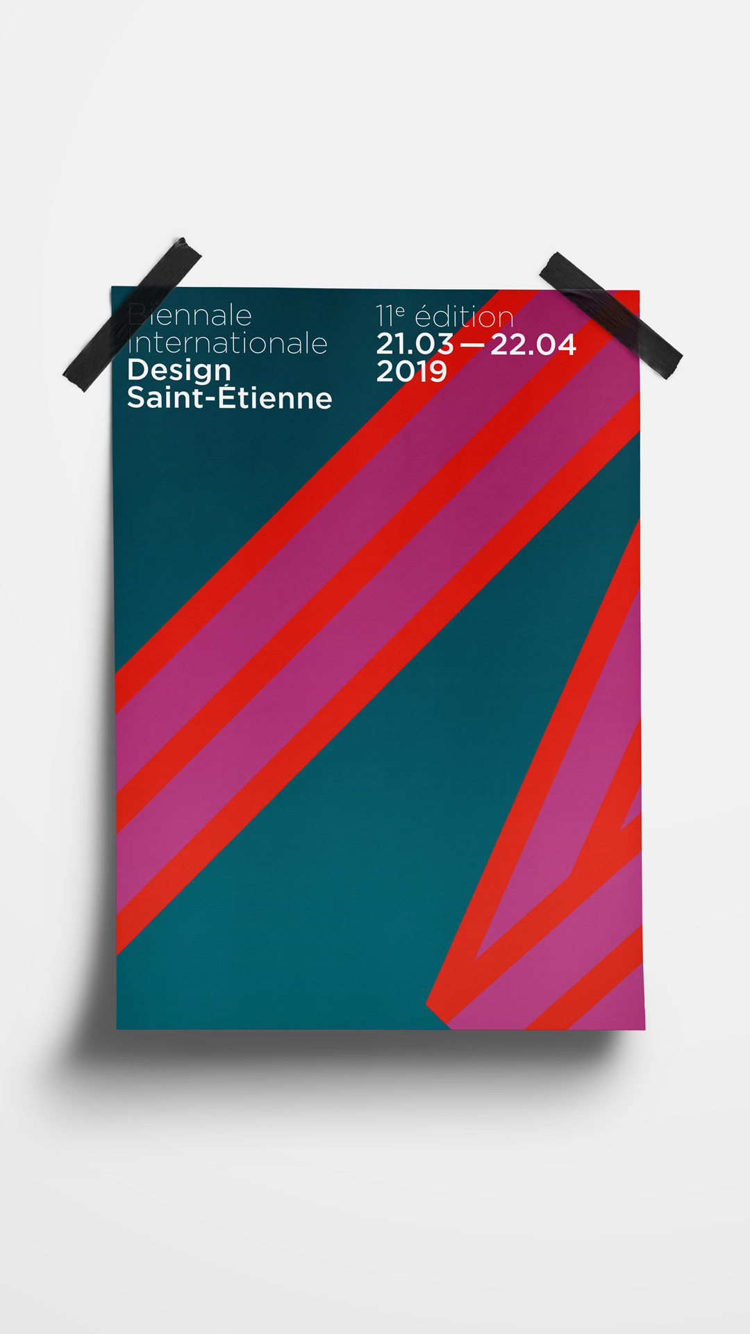 Affiche. Texte : Biennale internationale Design Saint-Étienne