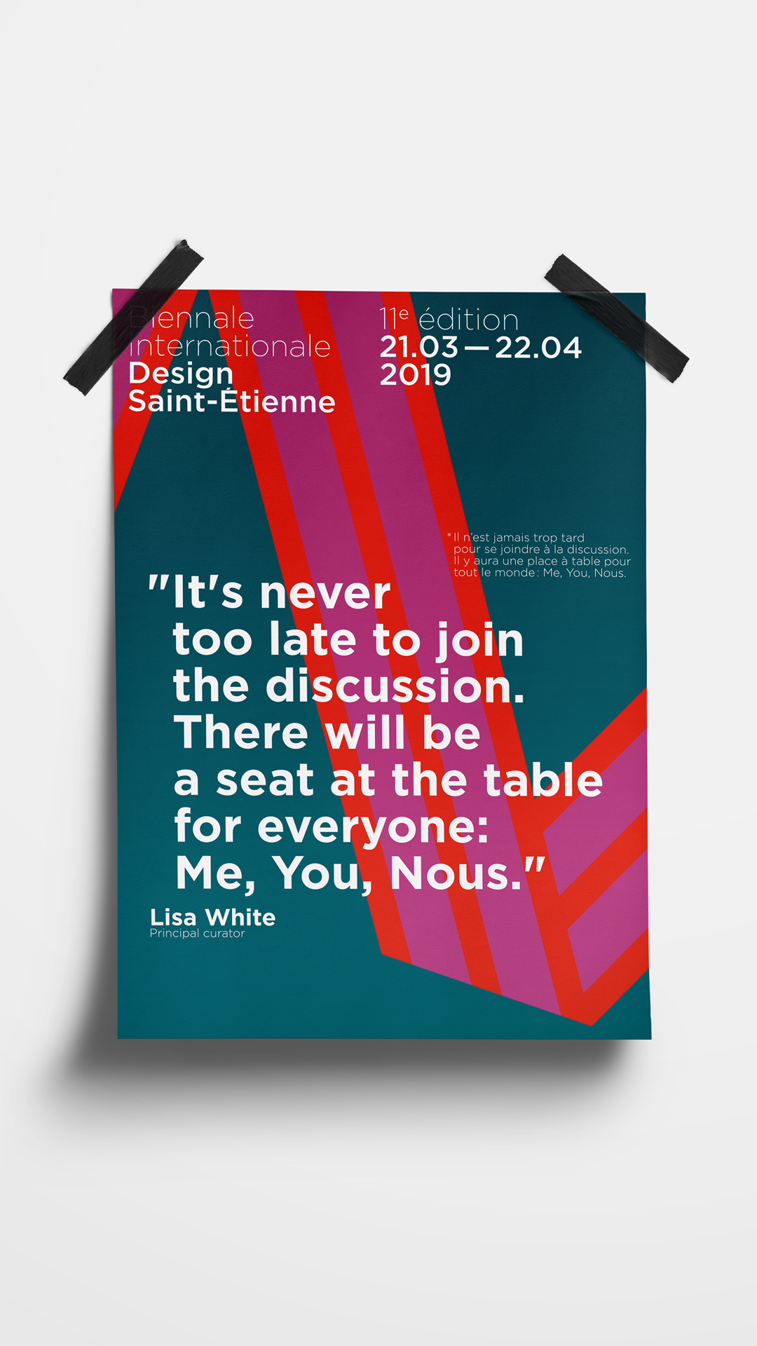 Affiche. Texte : Biennale internationale Design Saint-Étienne