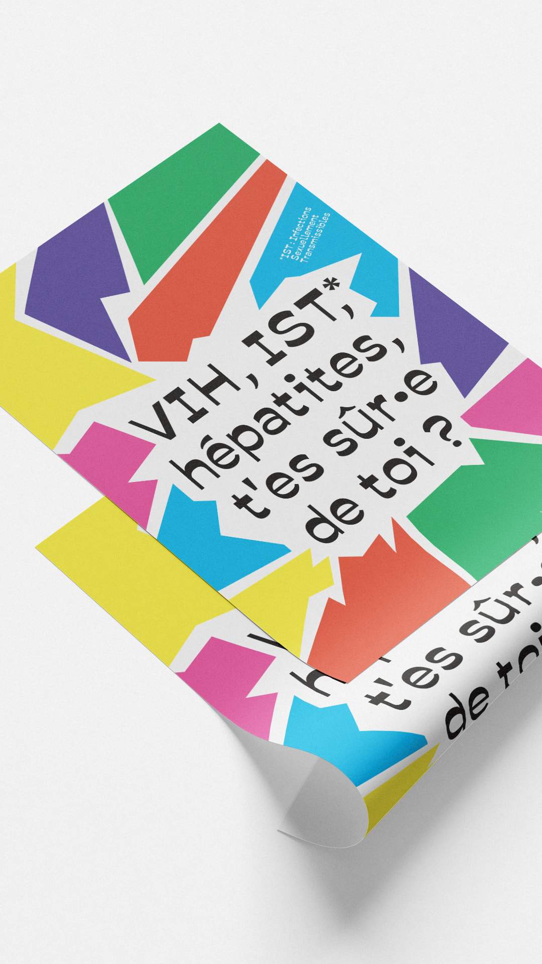 Tract. Texte : VIH, IST, hépatites, t'es sûr•e de toi ?