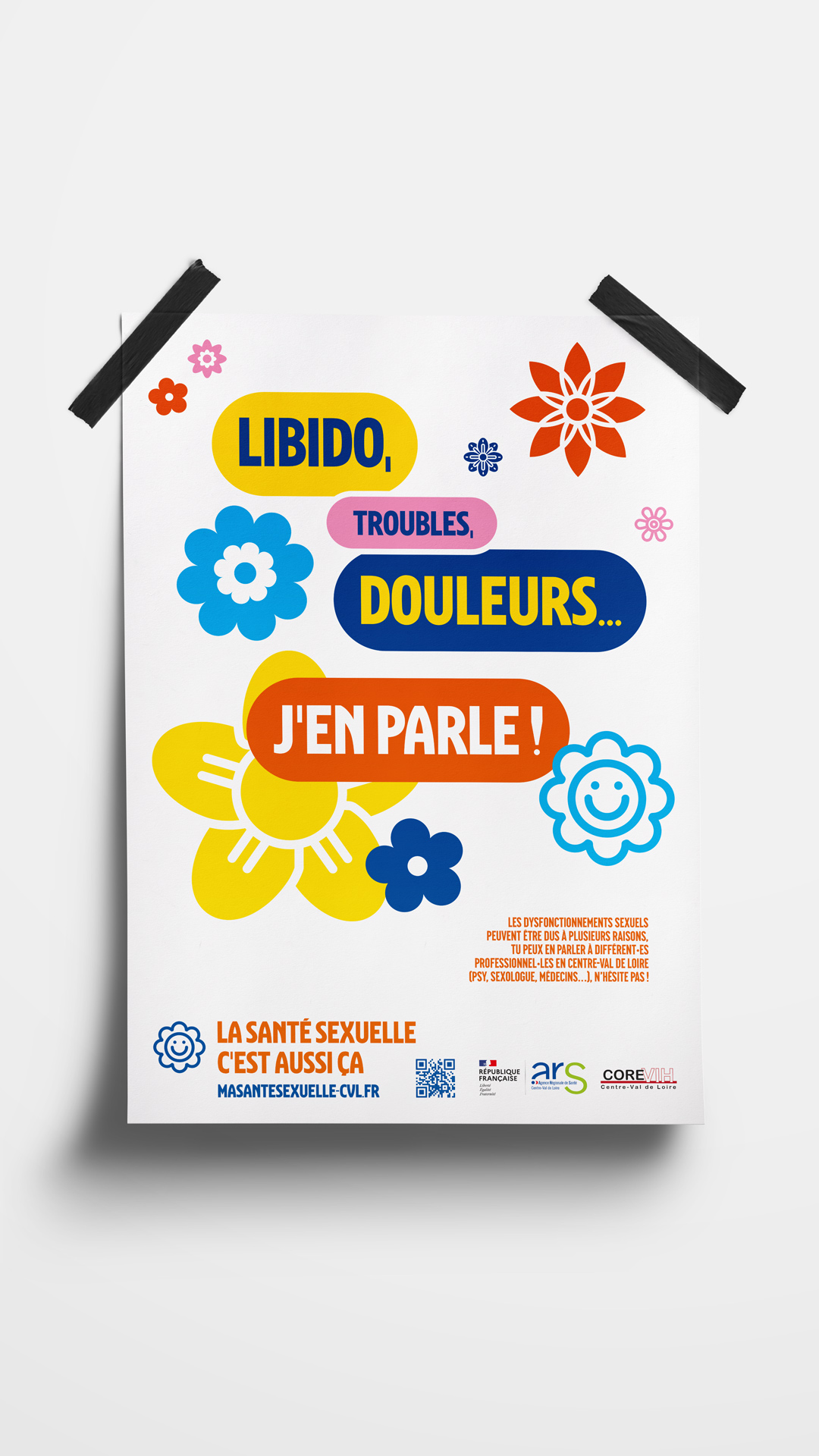 Affiche. Texte : Libido, troubles, douleurs, j'en parle !