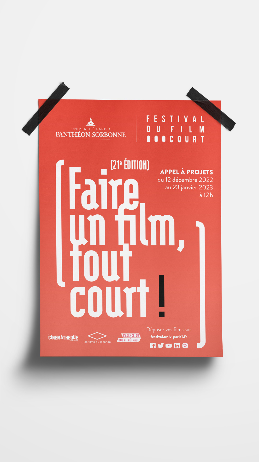 Affiche. Texte : Faire un film, tout court !