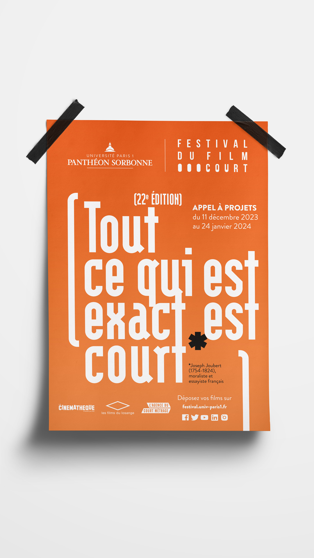 Affiche. Texte : Tout ce qui est exact est court