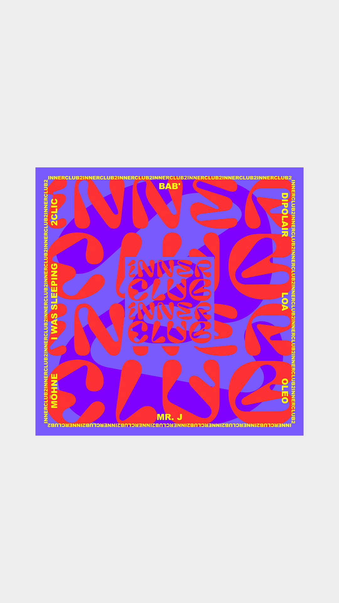 Visuel Instagram. Texte : Inner Club 2