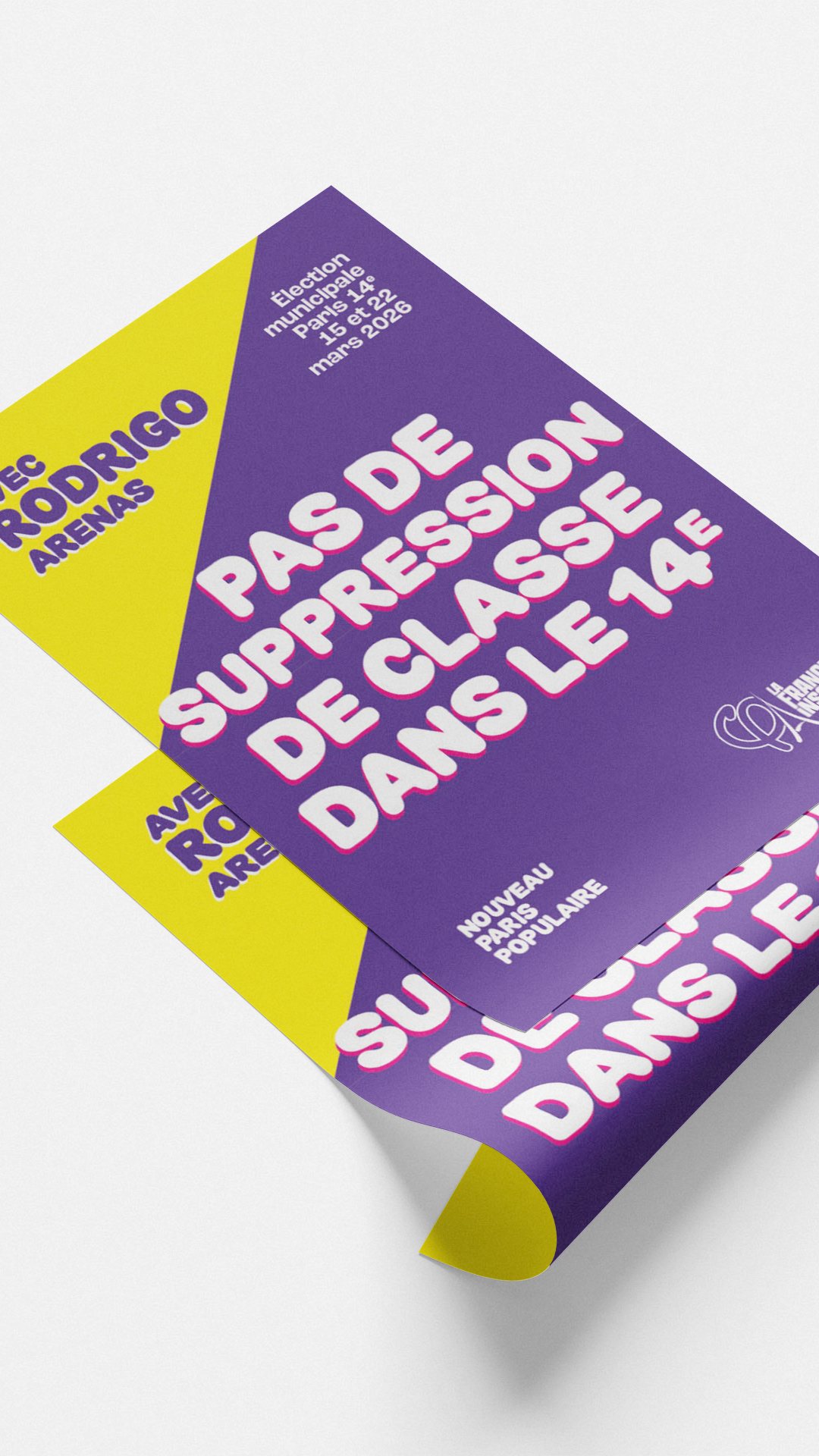 Tract. Texte : Pas de suppression de classe dans le 14e