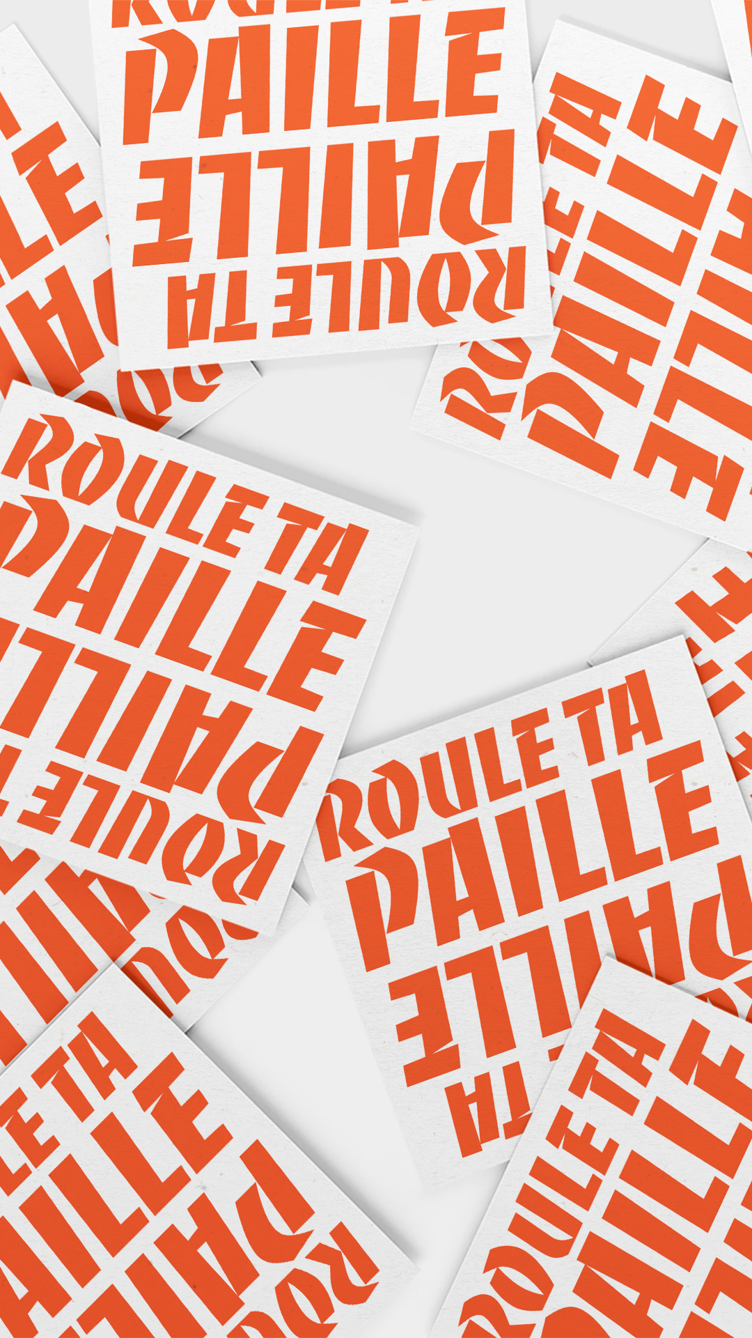 Objet de prévention. Texte : Roule ta paille